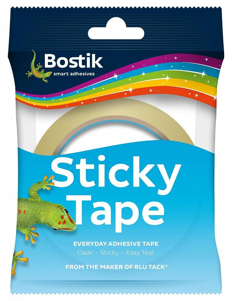 Bostik Sticky Tape 24 mm x 50 Metre Roll washi tape decorative adhesive tape school supplies starry sky 12pcs washitape set gold foil ribbons stationery masking tape
