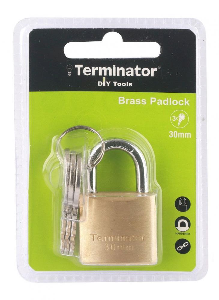 Terminator brand Brass Pad Lock 30mm Replacement Of TPL 7730 national pack of 2 pieces 2x1 brass hinge