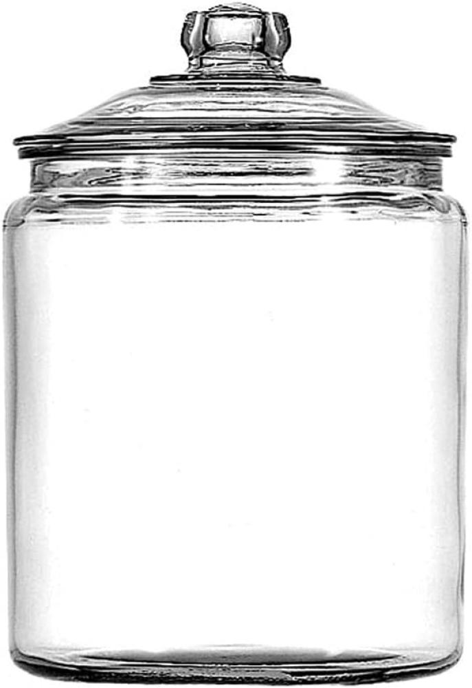 Anchor Hocking 0.5 Gallon Heritage Hill Jar with Glass Lid round transparent sealed can glass jar sealed cans kitchen food storage bottle