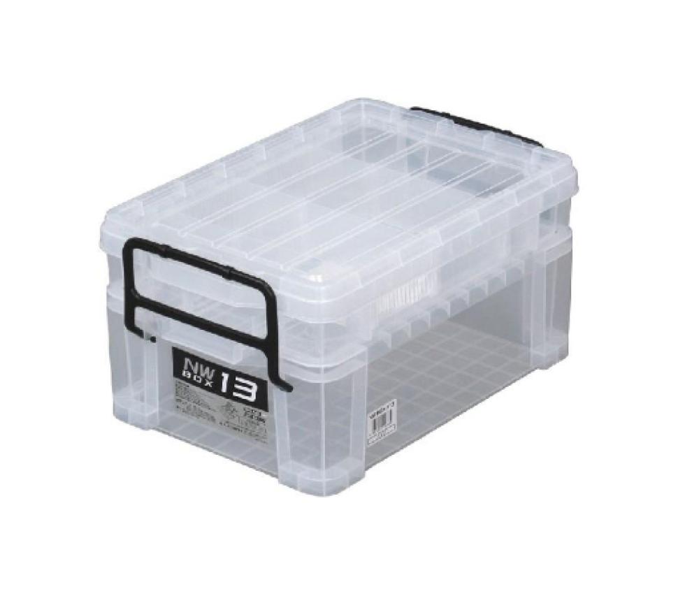 Hokan-sho 13 Liter Plastic Storage Box Clear sunware nesta christmas storage box 45 liter with trays for 40 baubles