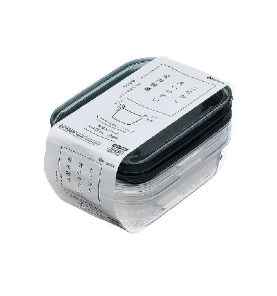Hokan-sho 140 ml Plastic Food Container Pack of 3 hokan sho 180ml plastic square food container pack of 3