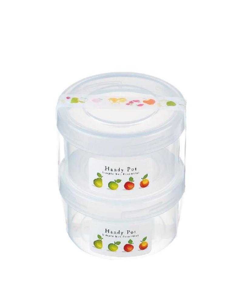 Hokan-sho 150 ml Plastic Handy Pot Set of 2 hokan sho plastic food container 3 compartments white