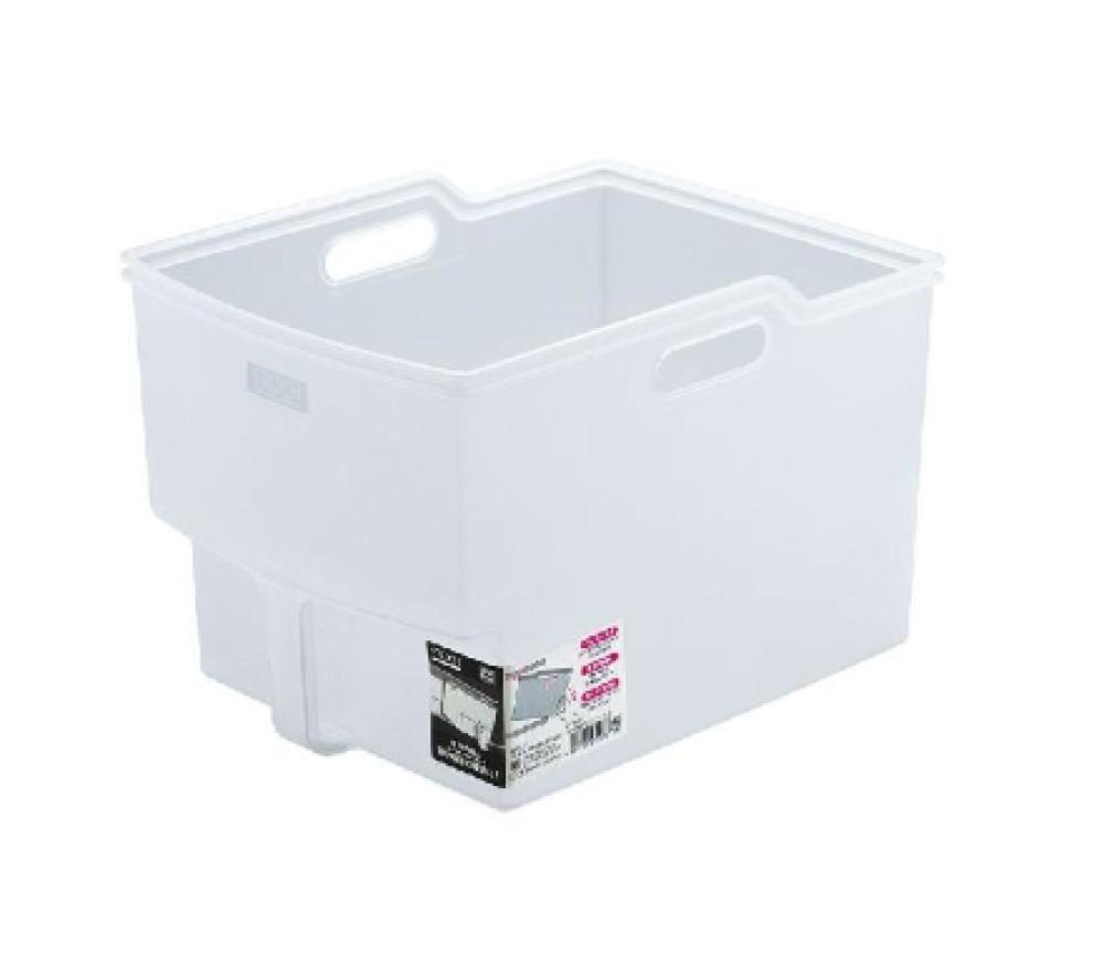 hokan sho plastic cupboard organizer slim white Hokan-sho Plastic Cupboard Organizer Wide Clear