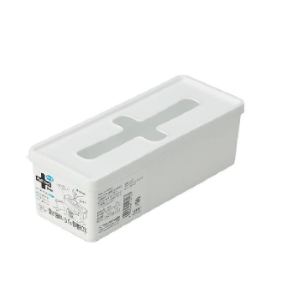 Hokan-sho Plastic Pull Out Box Long White