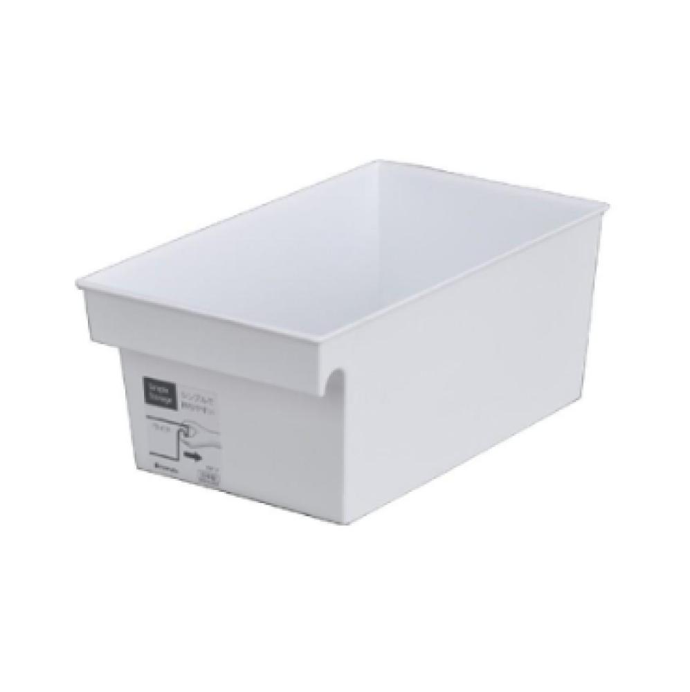 Hokan-sho Plastic Simple Wide White Storage hokan sho 13 liter plastic storage box clear