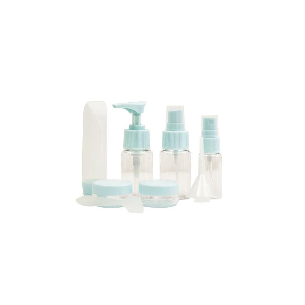 Homesmiths 6 Piece Refillable Cosmetics Travel Bottle Set homesmiths easy to use glass travel serum bottle with dropper perfect for essential oils and skincare leakproof portable clear and holds 50 ml
