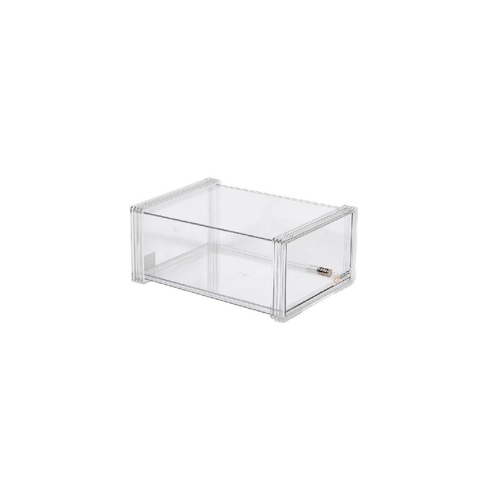 Homesmiths Slide Multipurpose Box Clear 12 x 20.5 x 12.6 cm homesmiths transparent box 4 dividers clear