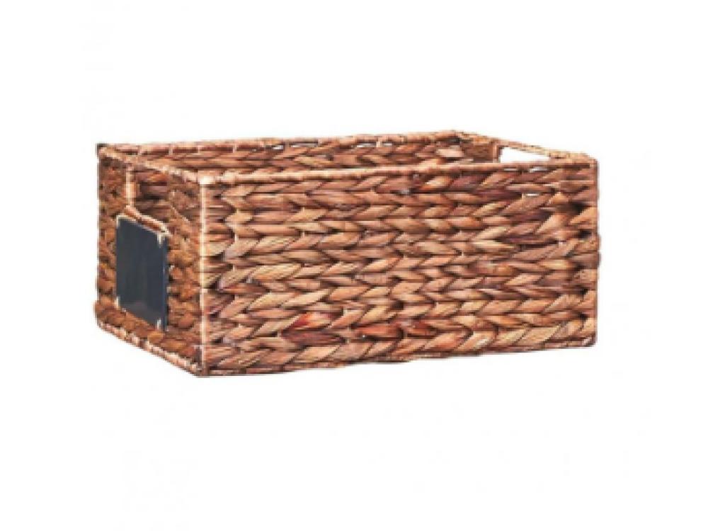 Homesmiths Mocha Water Hyacinth Bin with Handle Small homesmiths natural water hyacinth laundry hamper with liner small
