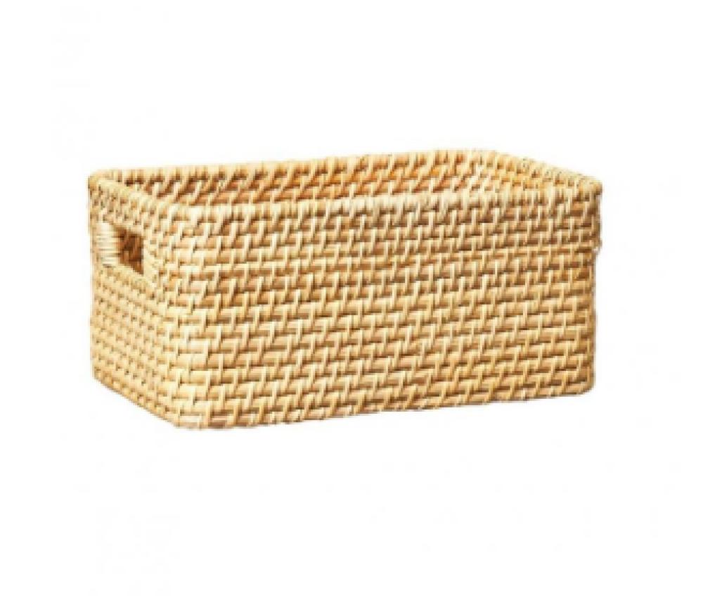 Homesmiths Natural Rattan Storage Bins With Handles Small homesmiths natural rattan storage bins with handles large