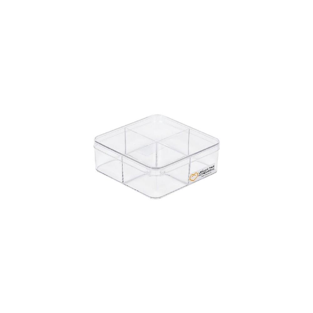 Homesmiths Transparent Box 4 Dividers Clear