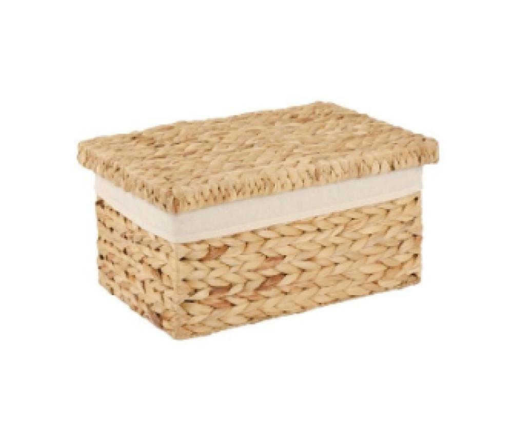 Homesmiths Water Hyacinth Small Storage Box 41.5 x 27.5 x 20 cm you can