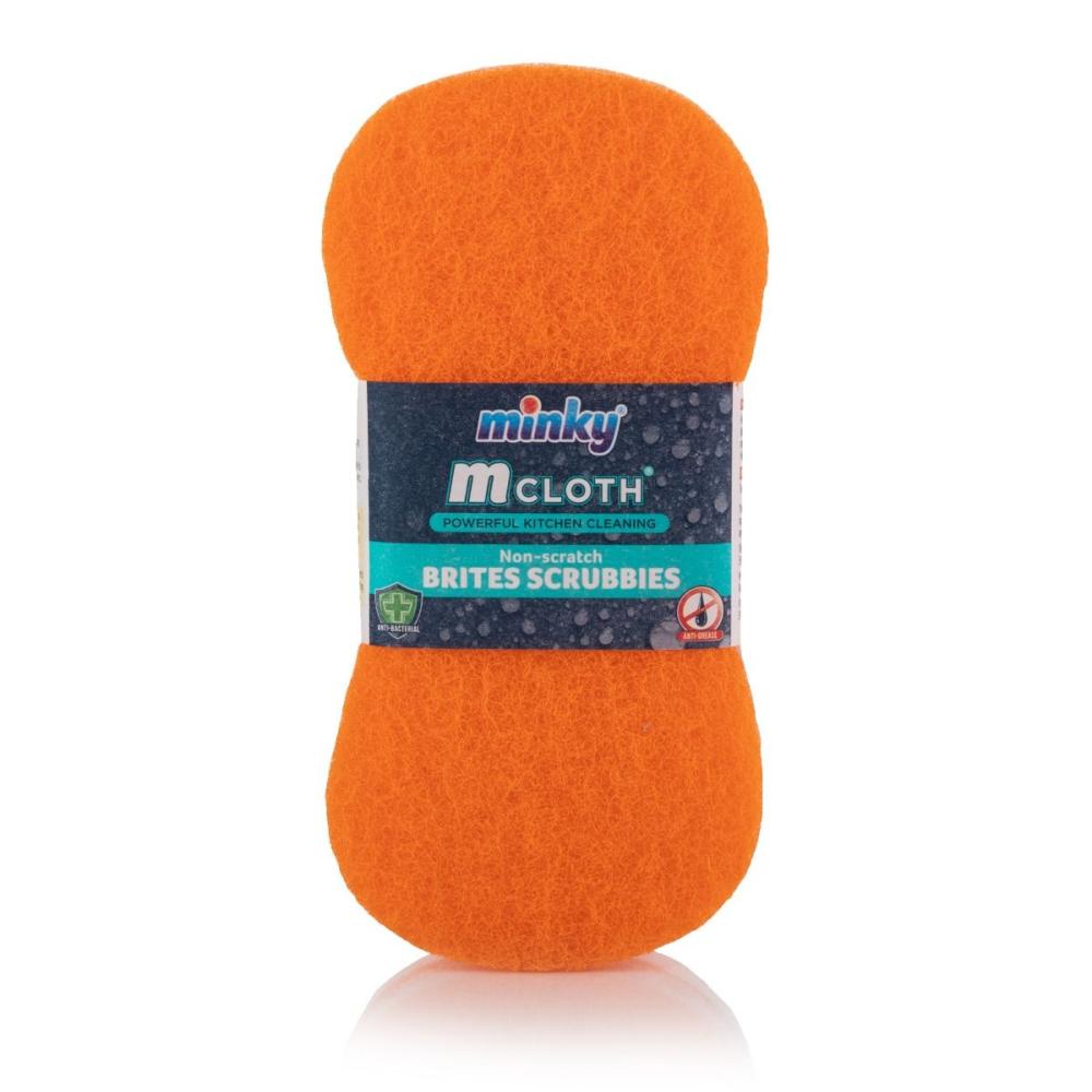 Minky M Cloth Non-Scratch Brites Scrubbies Assorted 1 Piece minky m cloth anti bacterial microfibre hi tech duster