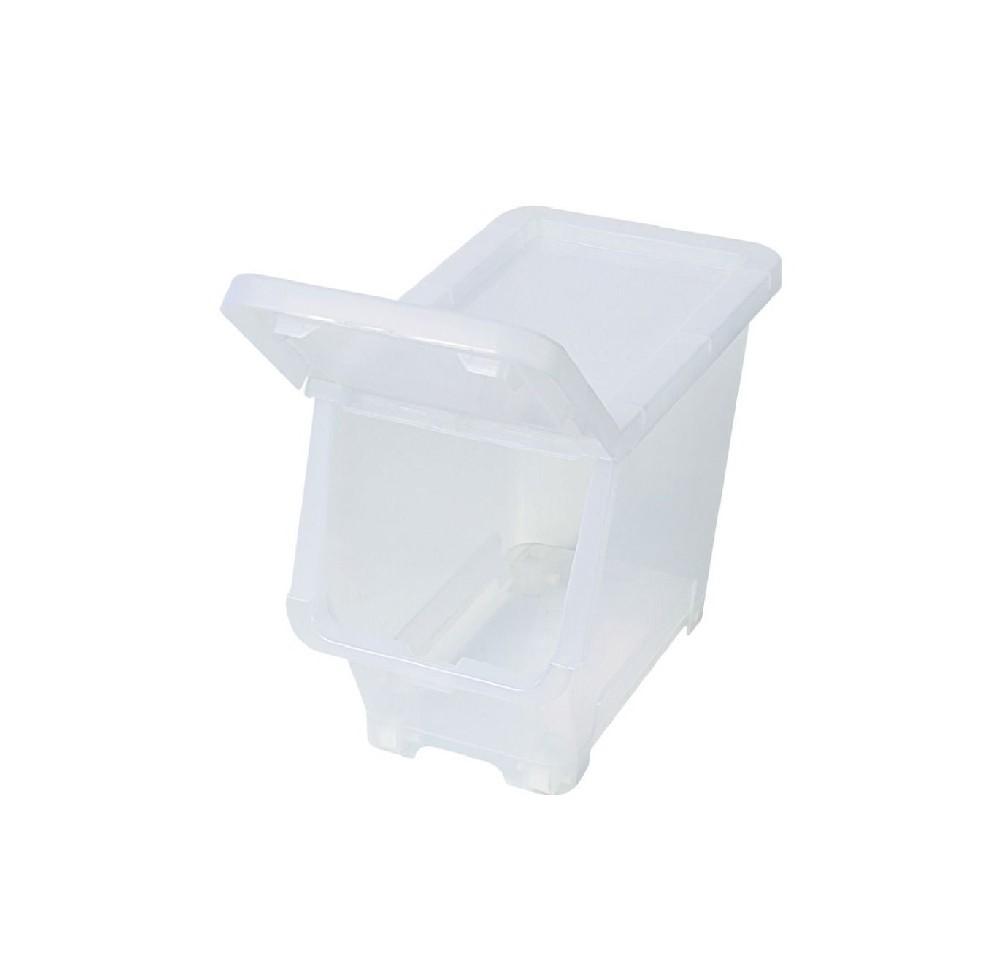 Keyway Stack Nest Storage Bin 16L Clear collapsible crate plastic folding storage box basket utility cosmetic container