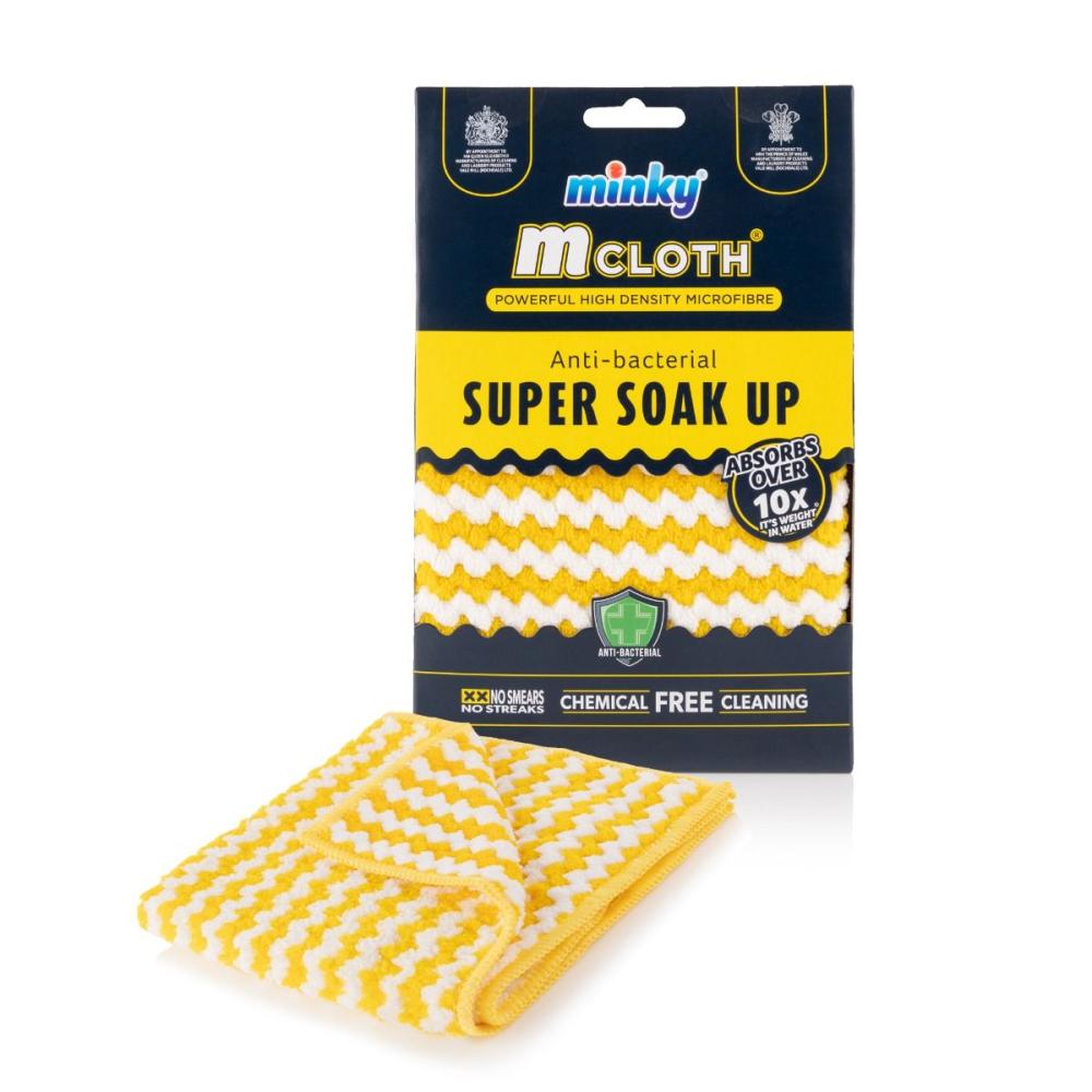 Minky M Cloth Anti-Bacterial Microfibre Super Soak Up minky m anti bacterial stainless steel cloth