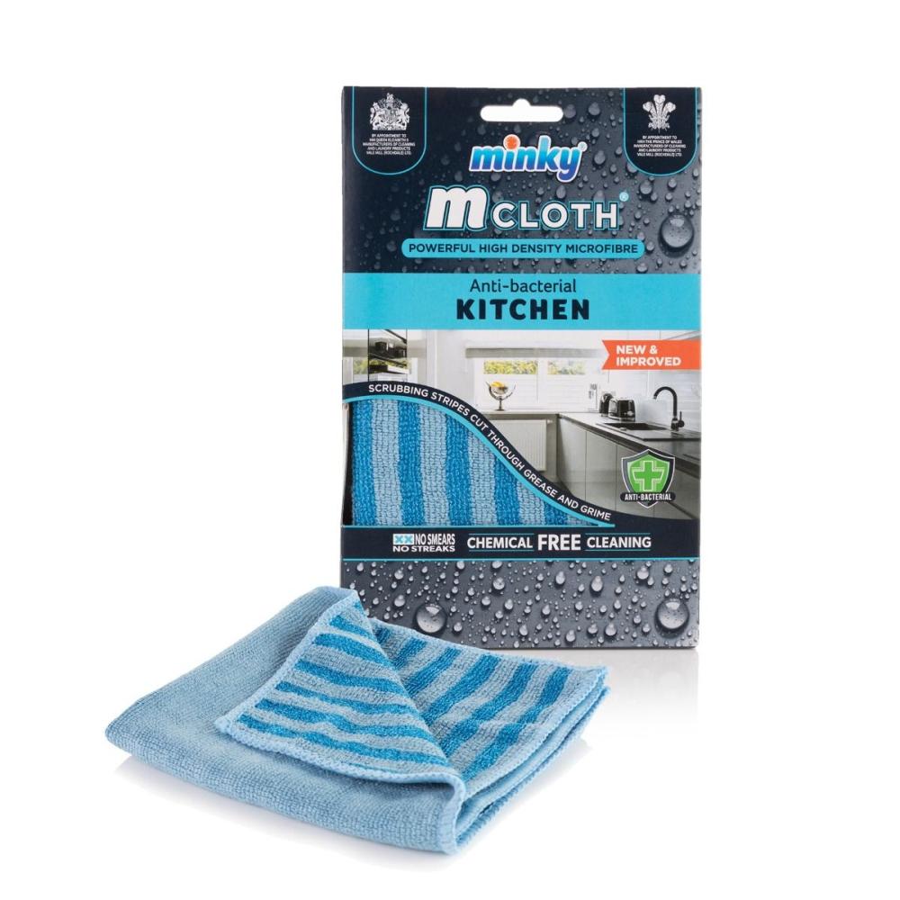 Minky M Cloth Anti-Bacterial Microfibre Kitchen Cloth minky m cloth triple action antibacterial cleaning pad lilac