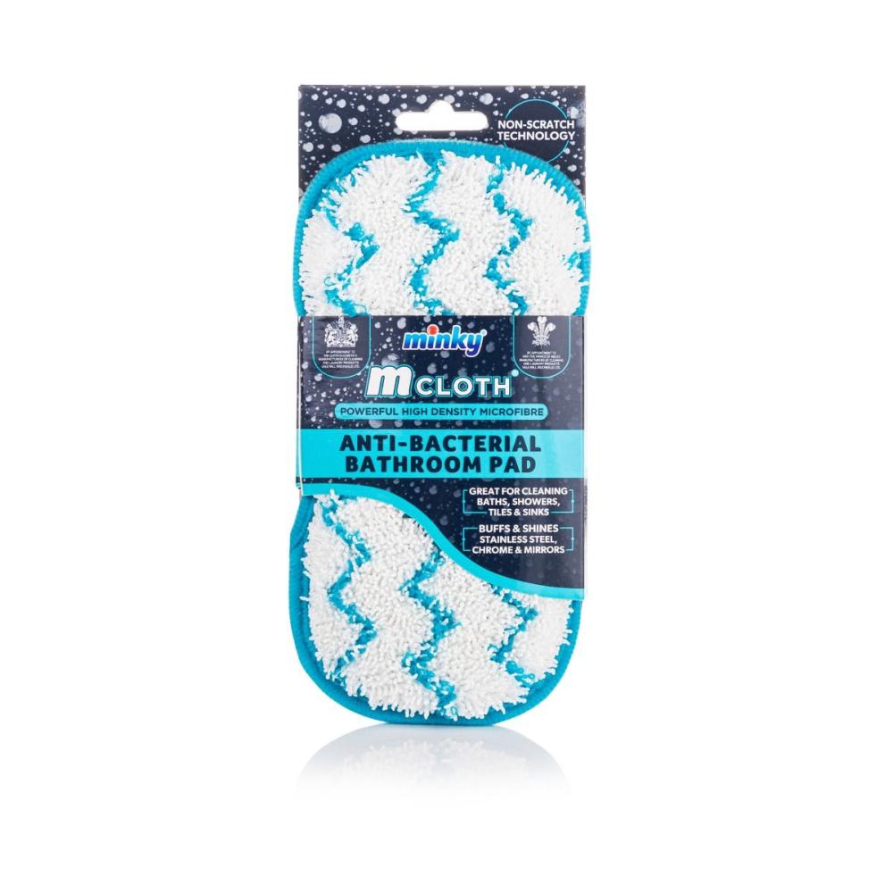 Minky M Cloth Antibacterial Bathroo Cleaning Pad minky m triple action antibacterial cleaning pad grey