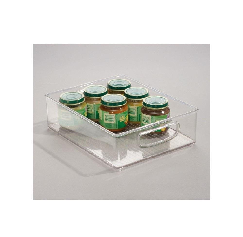 iDesign ID 636984 Transp Kitchen Binz Opbergbox Stapelbaar inter design kitchen binz stackable box 7 1 x 10 7 x 3 7 inch clear