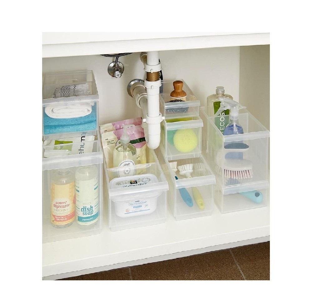 Keyway Lf1002 Clear View Shelving Separator 11L keyway organize storage box extra large clear