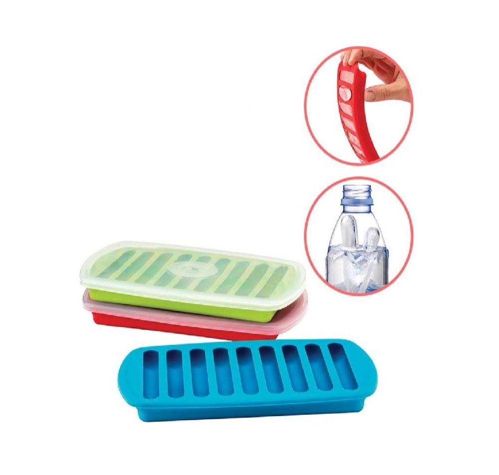 Joie MSC International Joie Tray, LFGB-Approved Silicone, Makes 9 Water Bottle Ice Sticks, Assorted Colors high quality plastic ice globe cube tray 14 grid round ice ball mold with flexible release ice cube maker bar kitchen tools