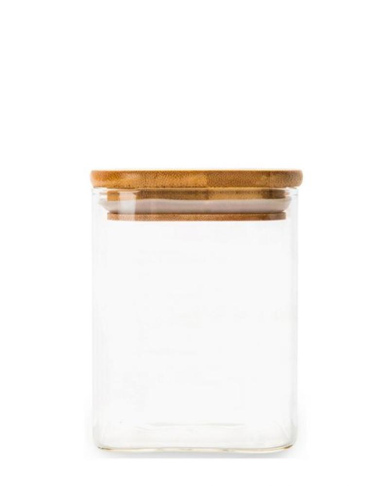 tala 1 2 liter glass jar with bamboo clip top lid stainless steel clips Little Storage Co Square Jar 200ML
