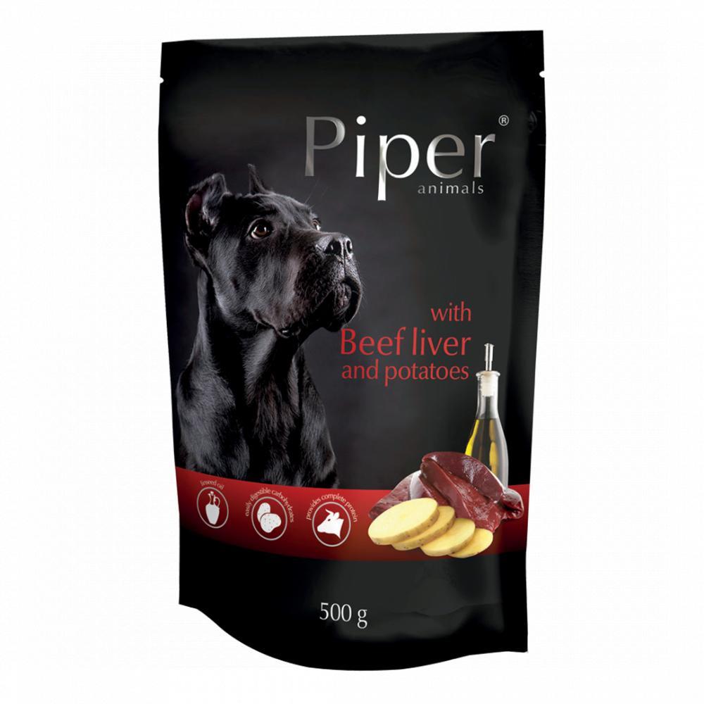 PIPER WITH BEEF LIVER AND POTATOES pet rubber toys dog goods dog toys clean teeth and leak food toys dumbbell molar small medium and large dogs dog accessories
