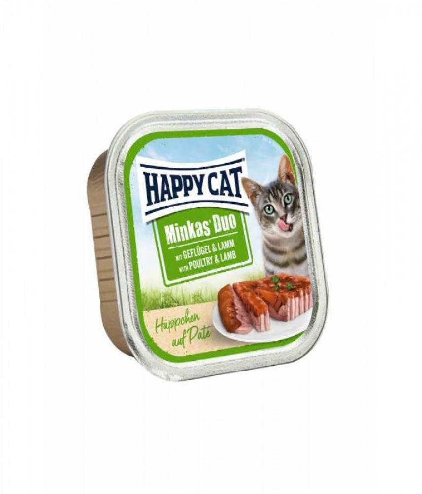 Happy Cat Minkas Duo - Poultry \& Lamb - Pouch - BOX - 12*100g happy cat minkas duo poultry