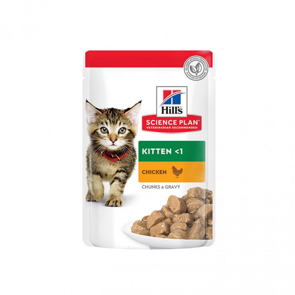 Hill's Science Plan Kitten Gravy - Chicken - POUCH - BOX - 12*85g hill s science plan adult cat sterilized chicken pouch 85g