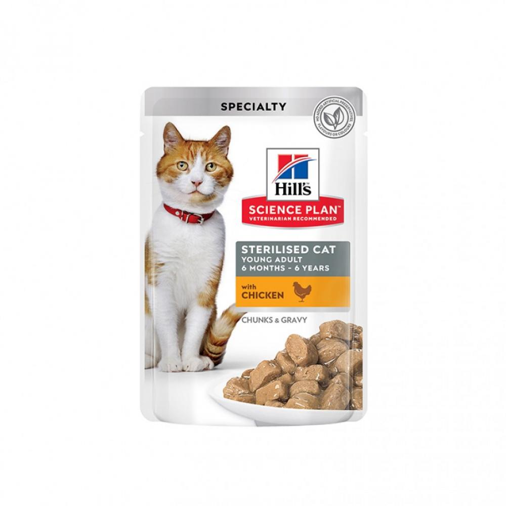 Hill's Science Plan Adult Cat - Sterilized - Chicken - POUCH - 85g цена и фото