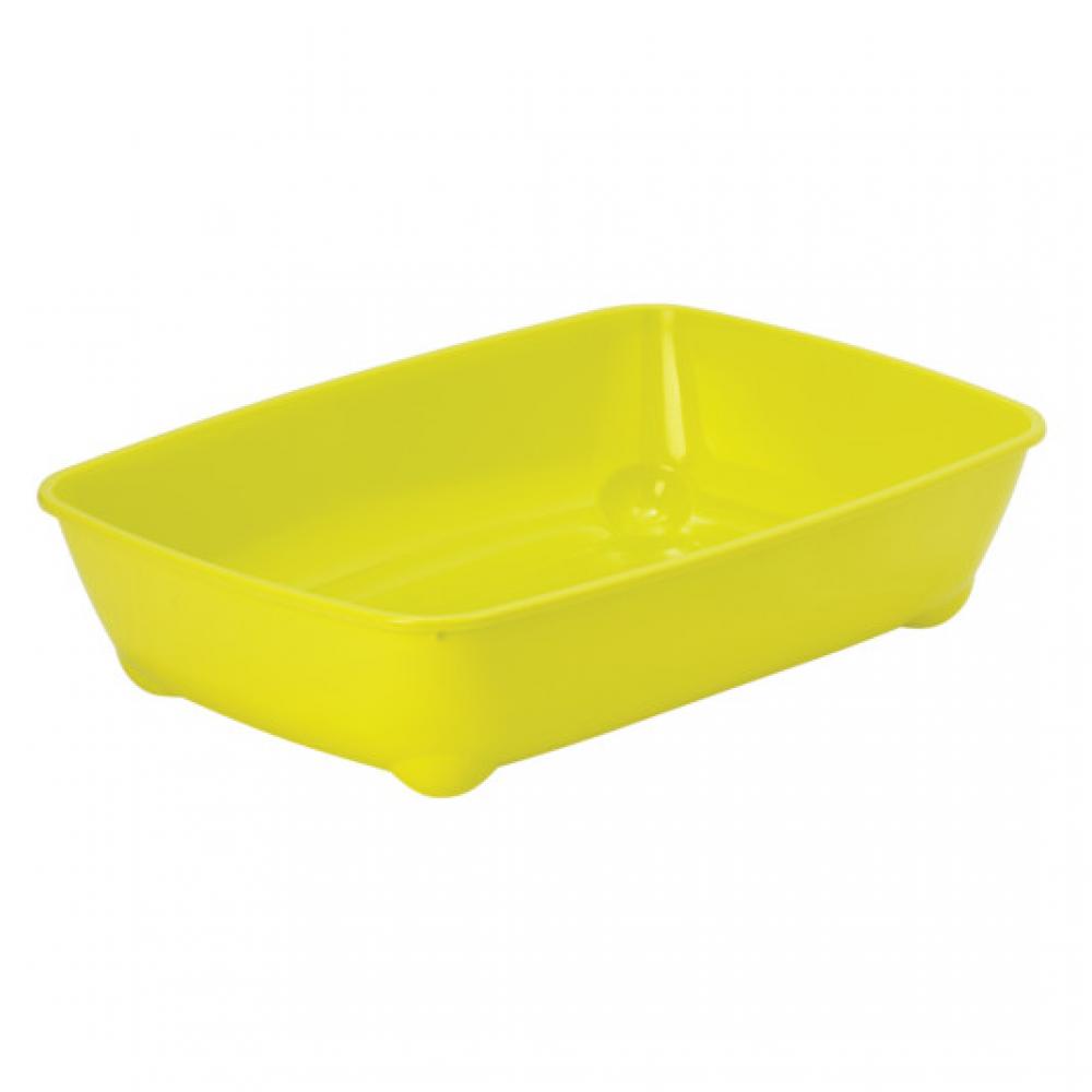 Moderna Arist Cat Litter Box - Yellow - Medium moderna arist cat litter box with rim purple m