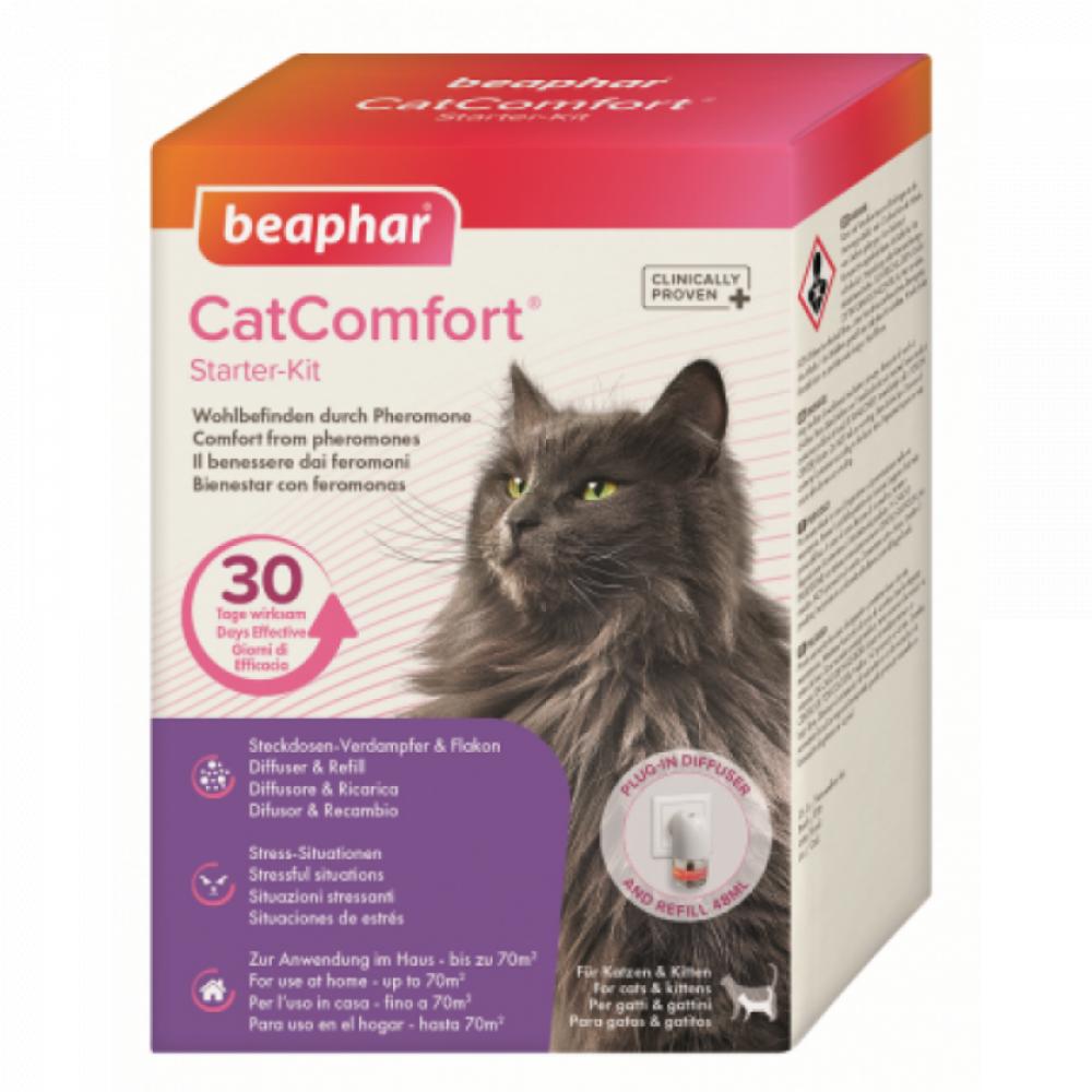 beaphar CatComfort Starter Kit Diffuser - 48 ml cat scratching post cat scratching post and pad kitten scratch pole protecting your furniture with natural sisal scratching