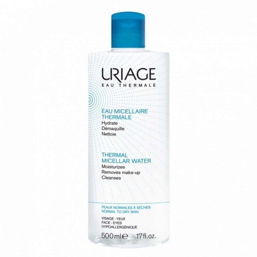 Uriage Thermal Micellar Water, Unflavored, 500 ML clarins my cleansing essentials for sensitive skin