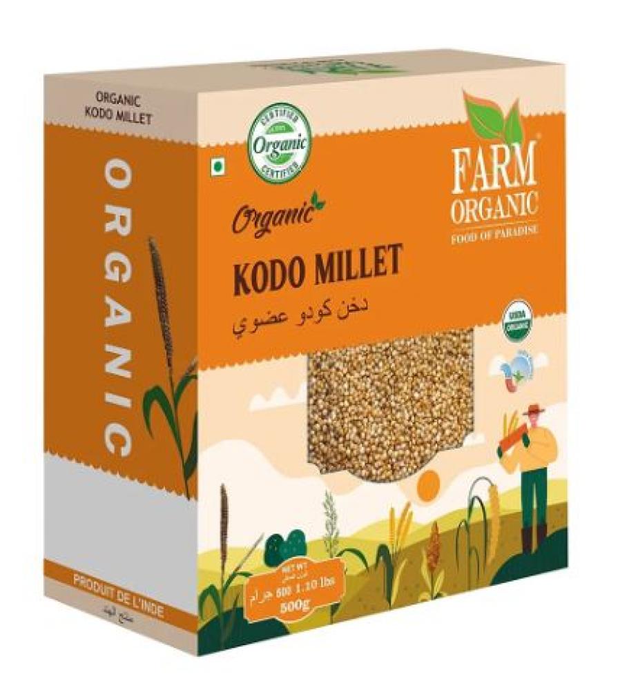 Farm Organic / Kodo millet, Gluten free, 500 g farm organic gluten free kodo millet 500g pack of 2