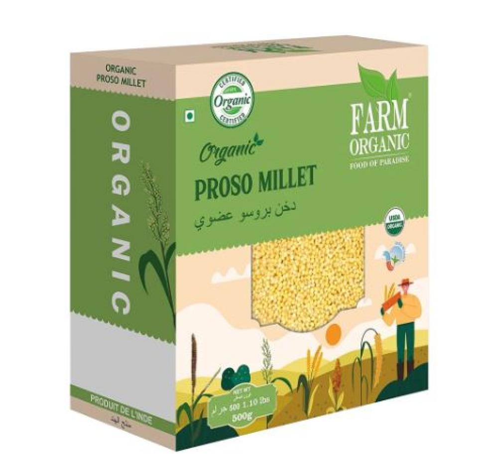 Farm Organic / Proso millet, Gluten free, 500 g farm organic gluten free barley whole 500 g