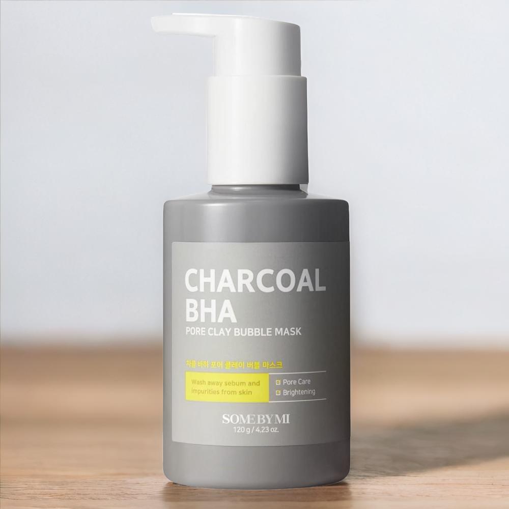 Somebymi Some By Mi Charcoal Bha Pore Clay Bubble Mask 100ml acure incredibly clear charcoal lemonade mask 50ml