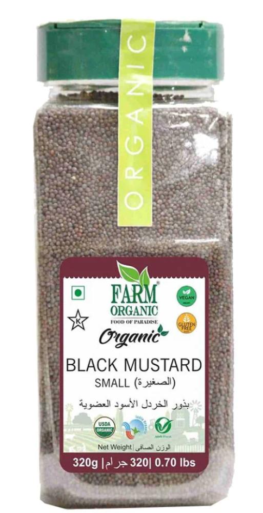 Farm Organic Black Mustard Seeds (Small) 320 g farm organic gluten free black mustard seeds bold 300 g
