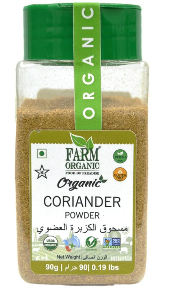 Farm Organic Coriander Powder 90 g badia sazon with coriander and annatto culantro achiote 198 4 gm
