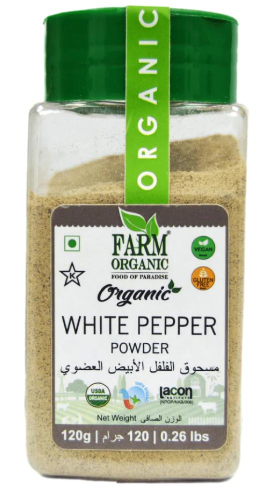 Farm Organic White Pepper Powder 120 g disaar pain relief cream
