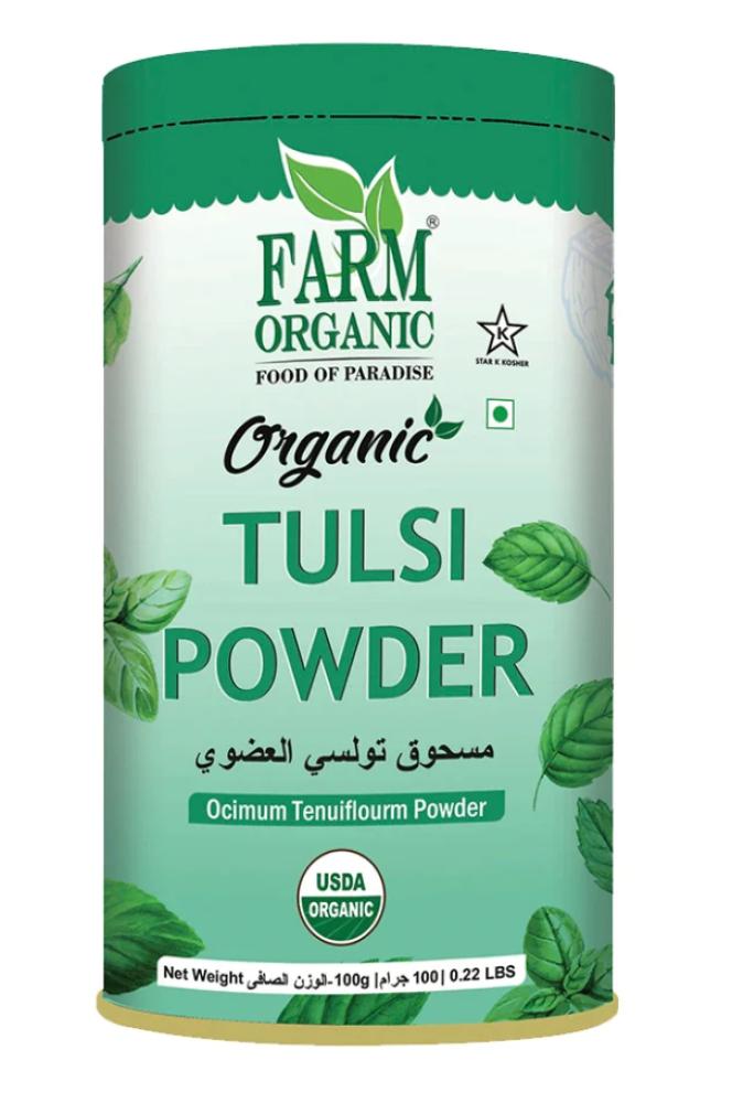 Farm Organic Tulsi Powder 100 g farm organic psyllium husk 100 g
