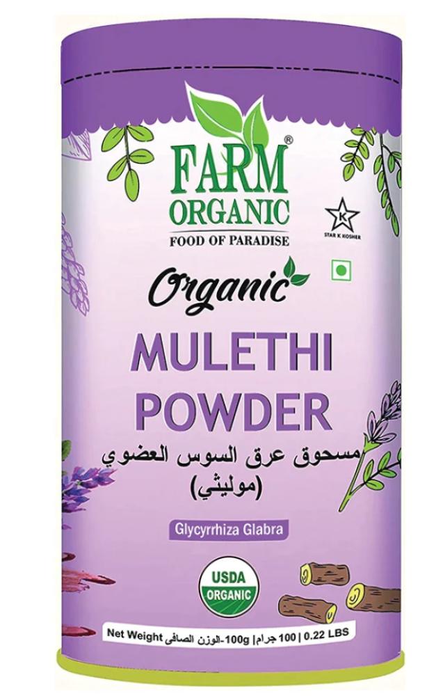 Farm Organic Licorice Powder (Mulethi) 100 g farm organic moringa powder 100 g