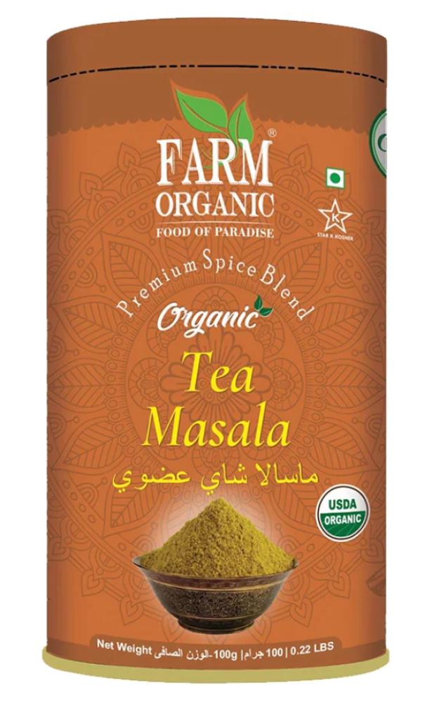 Farm Organic Tea Chai Masala 100 g sahlep powder turkish tea free shipping delicious 250 gr 1 500 gr tea powder with water healty made in turkey g 1090