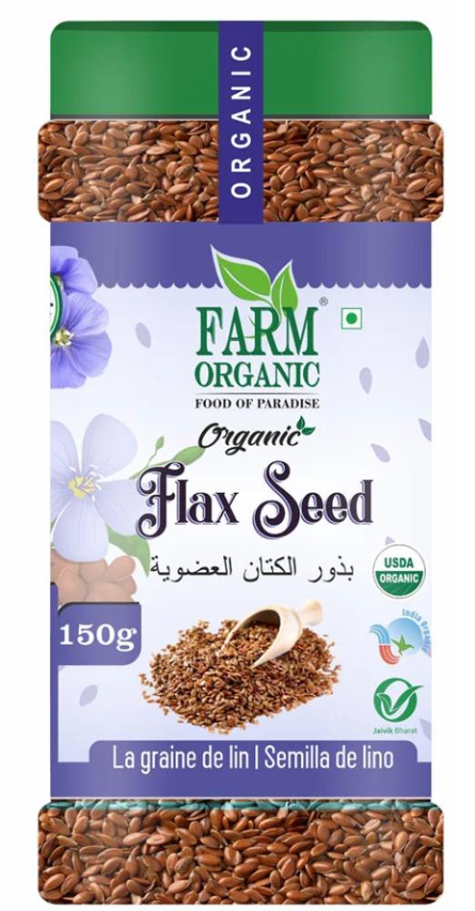 Farm Organic Flax Seeds 150 g organic flax seeds brown