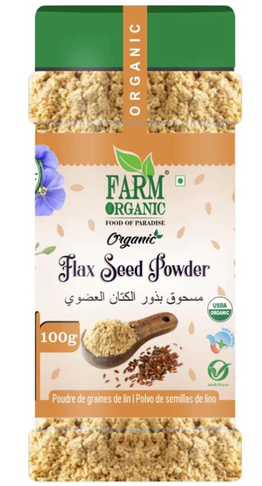 Farm Organic Flax Seed Powder 100 g farm organic moringa powder 100 g