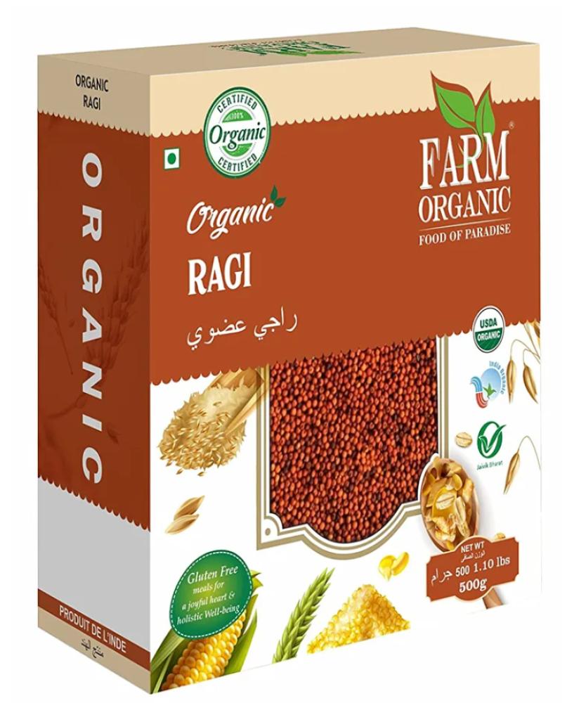 Farm Organic Ragi Whole 500 g farm organic proso millet 500 g
