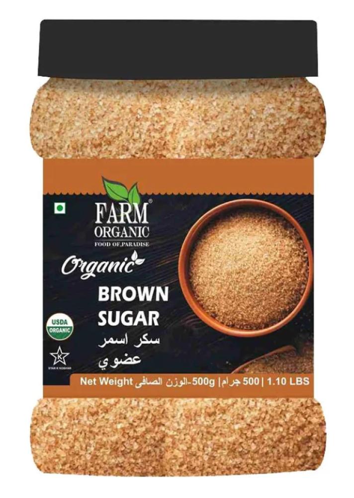 Farm Organic Brown Sugar 500 g ingfit premium sugar free white chocolate 100g