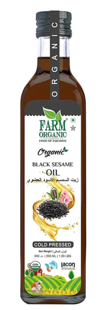 Farm Organic Black Sesame Oil 500 ml farm organic gluten free black mustard oil 500 ml