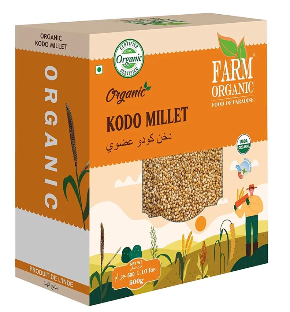 Farm Organic Kodo Millet 500 g farm organic sonamasuri rice 500 g