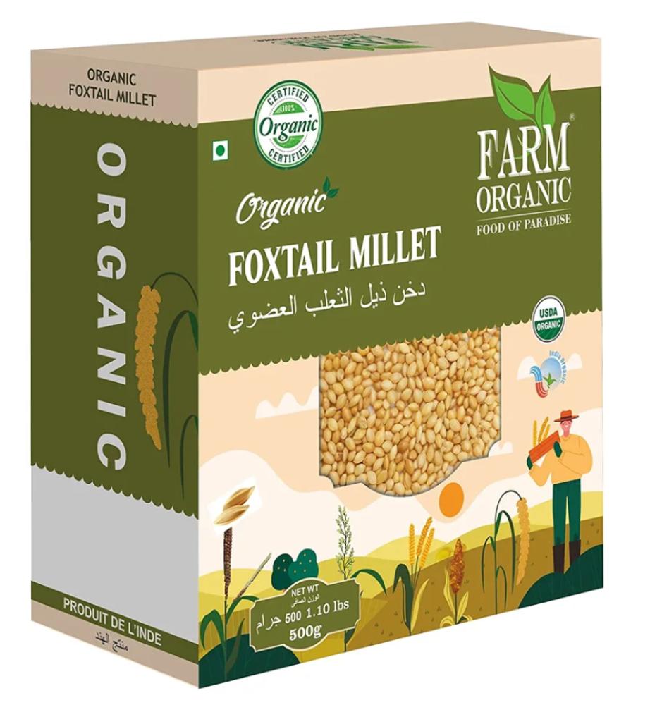 Farm Organic Foxtail Millet 500 g farm organic sonamasuri rice 500 g