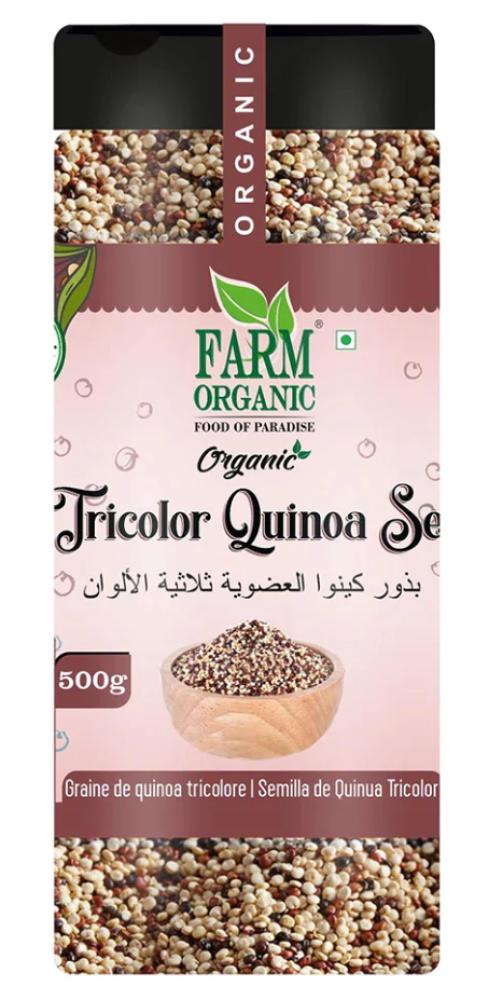 Farm Organic Tricolor Quinoa 500 g max sport organic protein quinoa fettuccine 200 g