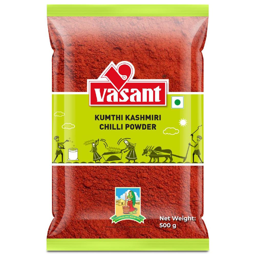 Vasant Pure Kumthi Kashmiri Chilli Powder 500g vasant pure turmeric powder 500g