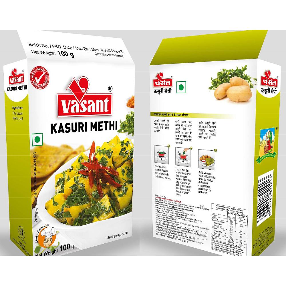 Vasant Pure Kasuri Methi 100g vasant pure dry mango amchur powder 100g